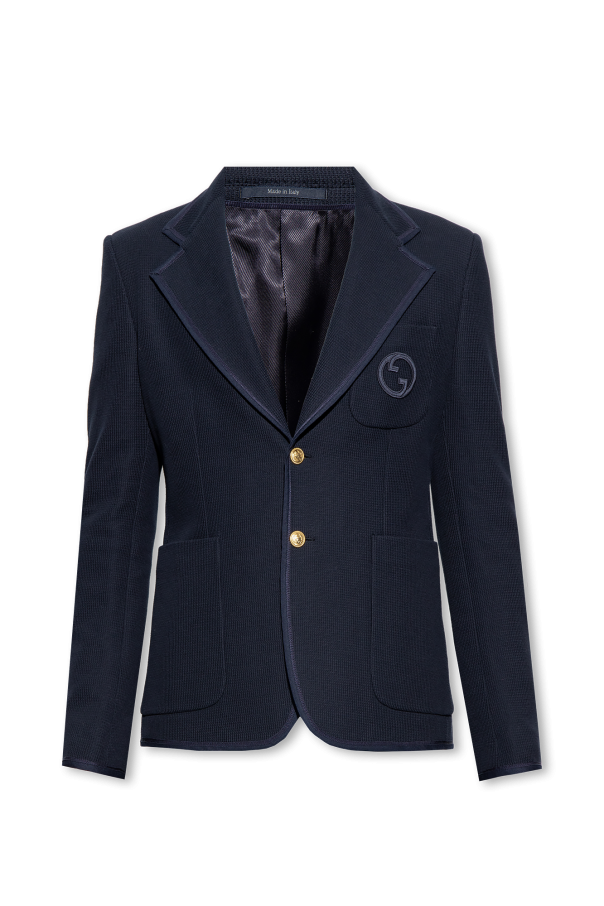 Blue navy gucci blazer best sale